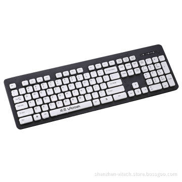New Coming Washable Standard Wired USB Keyboard, Many Color Optional According with CE RoHS Approval